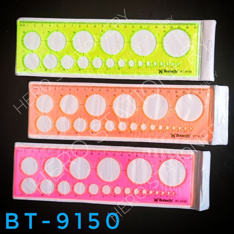 

Penggaris cetakan lingkaran butterfly ruler BT-9150