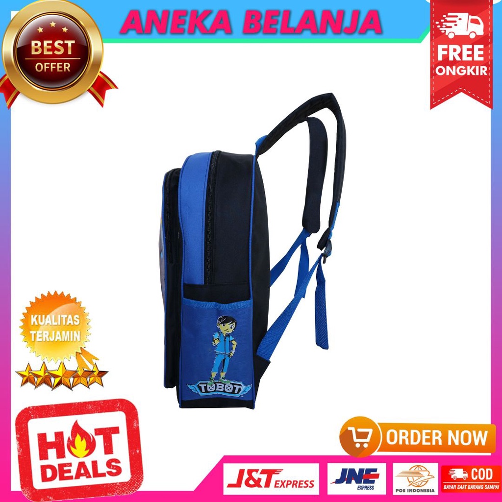 Ransel Punggung Anak SD TK Paud Keren Awet Bagus Tas Tobot Biru Murah Kuat