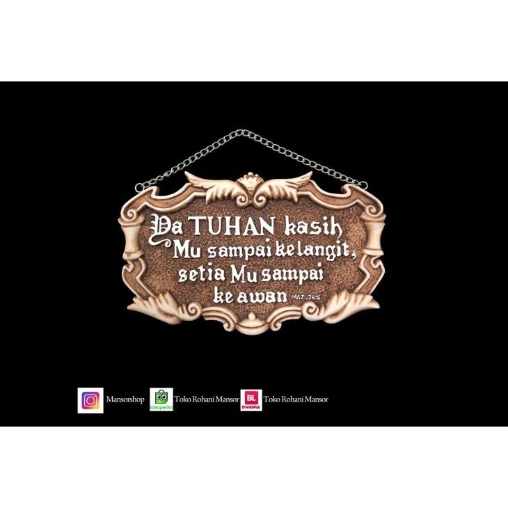 

Cenderamata Kristen - Hiasan Dinding - Pajangan - Resin Ya Tuhan Kode 812