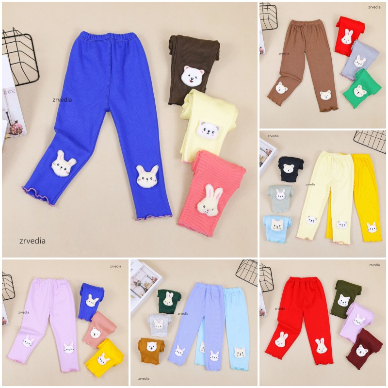 [IMPORT] Legging Dahyun uk Bayi 3-12 Bulan / Cotton Rib Celana Panjang Premium Anak Perempuan Balita Leging Baby Polos Knit Import kiosbalitaaprillia