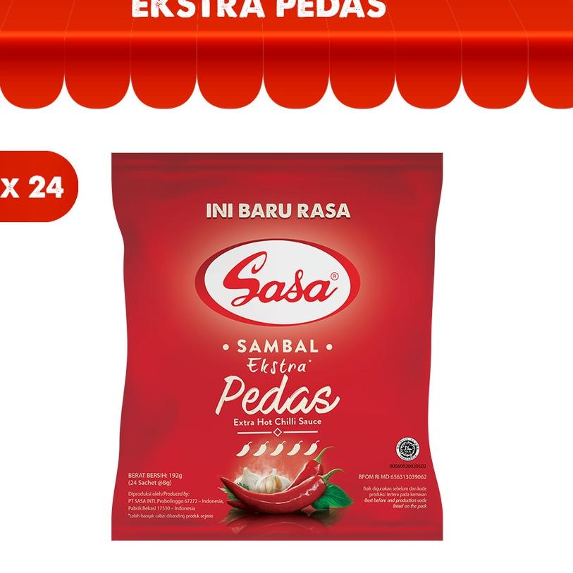 

び Sasa Sambal Extra Hot 8 gr x 24's ホ