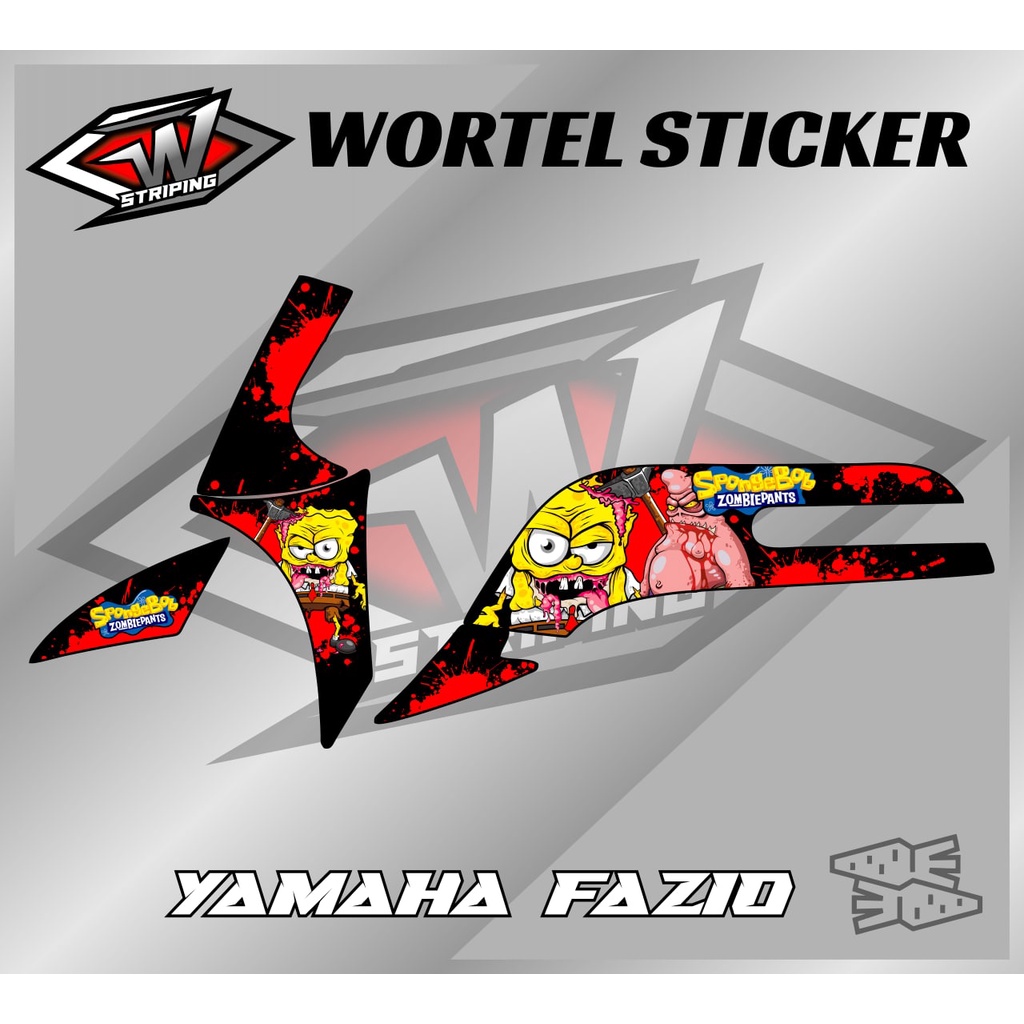 Striping Fazio-Stiker Hologram Decal Motor Fazio Sponsbob