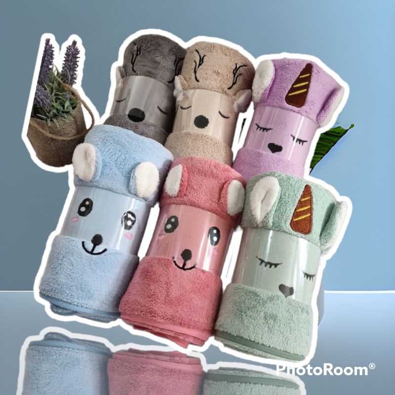Handuk Bayi Karakter Lucu Microfiber 50 x 100 Harga Hemat