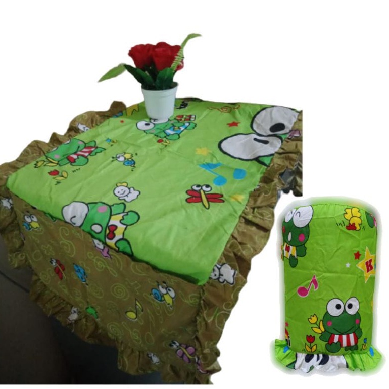 PROMO DISKON ....!!! SET SARUNG KULKAS + SARUNG GALON KAIN MOTIF KEROPY