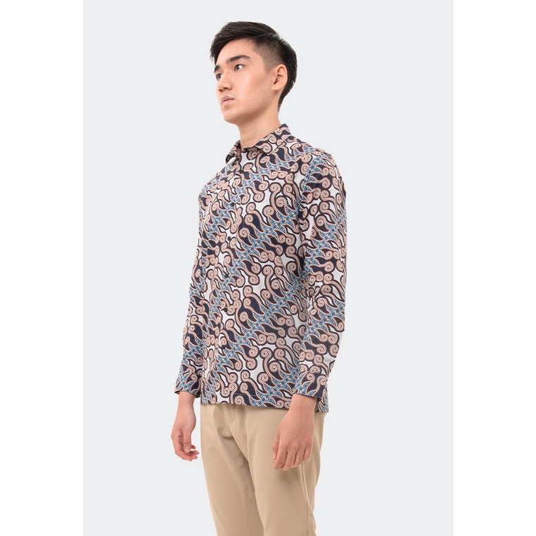 MANZONE Kemeja Batik Lengan Panjang ANGGADA 04-KHAKI