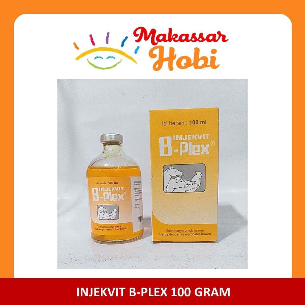 Injekvit B-Plex 100ml Vitamin B Kompleks Hewan Besar Sapi Kambing Kuda