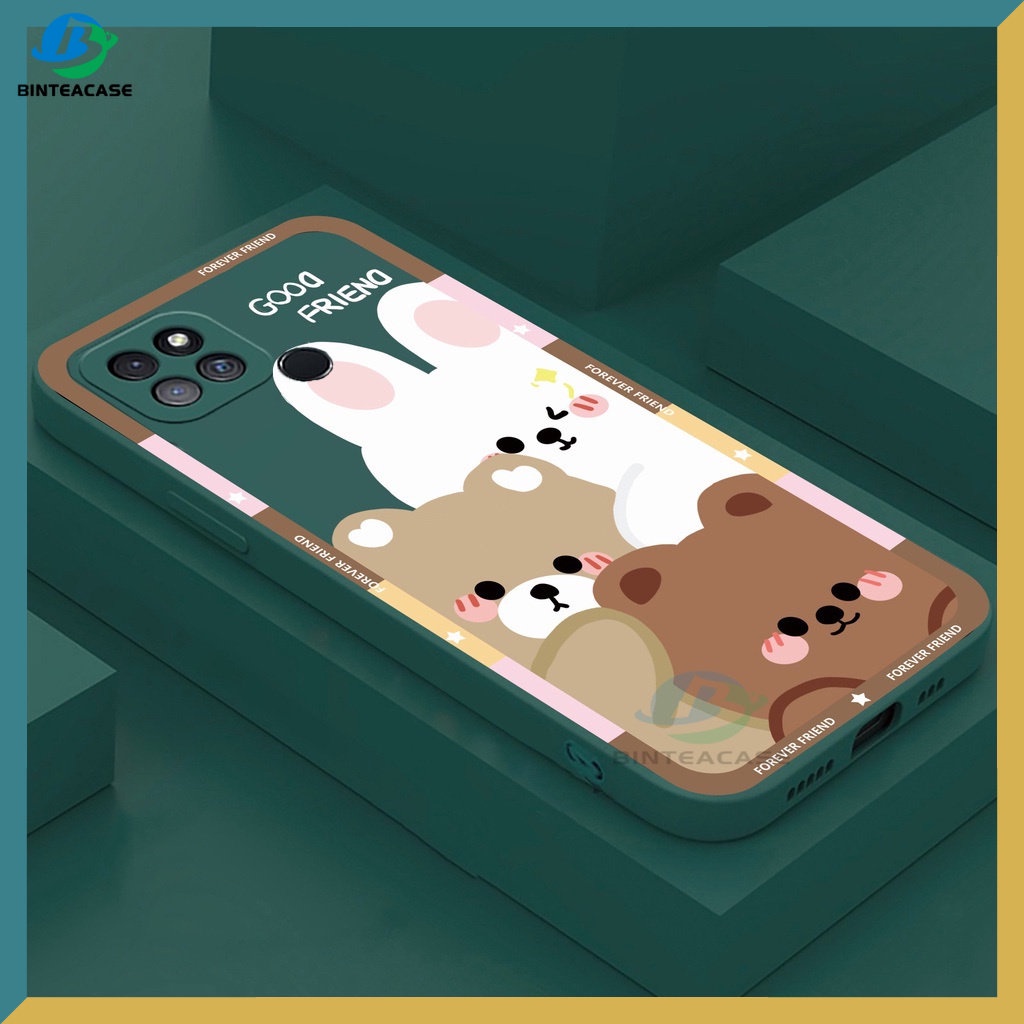 Casing Untuk Realme 10 C21Y C25Y C21 RealmeC35 C11 C25 C17 C15 C12 C3 C2 Realme 8i 7i 5 5i 6i 6Pro 7Pro New Motif Beruang Dan Kelinci Lucu Silicone Phone Case Binteacase
