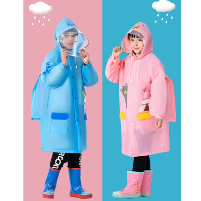 JAS HUJAN ANAK SEKOLAH CEWEK KOREA MANTEL PEREMPUAN RAINCOAT KIDS MOTIF PINK UNICORN USIA 3-12 TAHUN WD4