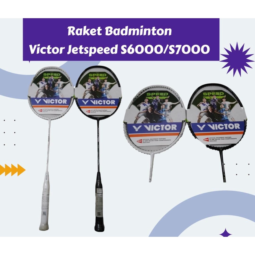 Raket Badminton Victor Jetspeed S6000/S700 Original Raket Victor ORI