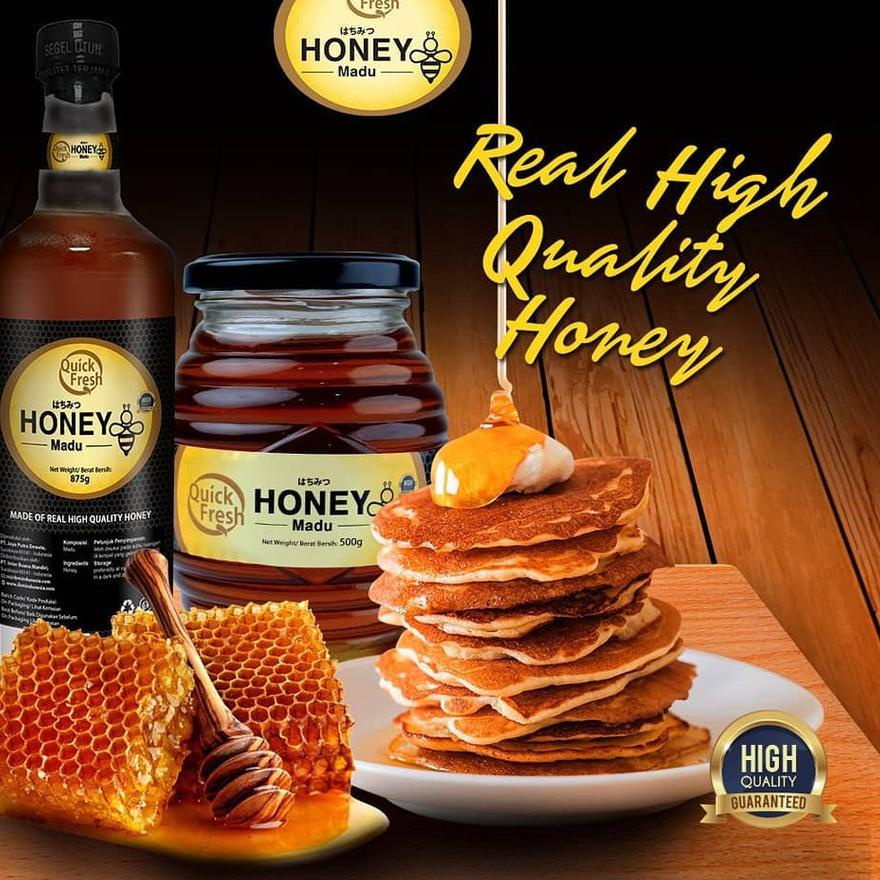 

EXCLUSIVE!Madu Murni Asli Quick Fresh Honey 500 gr (Jar Kaca)|RA7