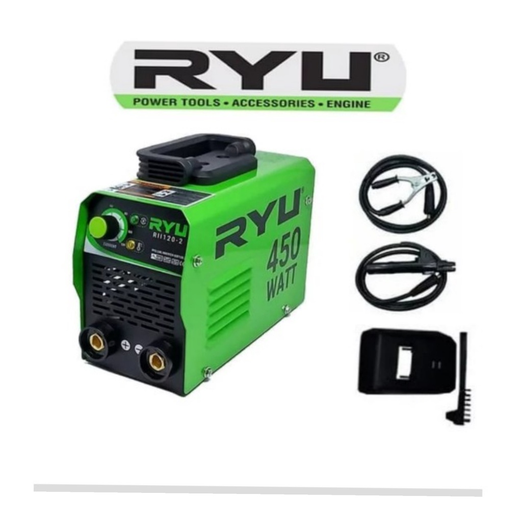 GERATIS ONGKIR!!RYU Mesin Las Listrik 450 watt Ryu Mesin Las Listrik 450watt Inverter / 450 Watt RII 120-2/Ryu By Tekiro Inverter IGBT Mesin Trafo Las Listrik 450Watt RII120-2 Free Kedok Las Sikat Kawat Palu LIMITED STOK termurah