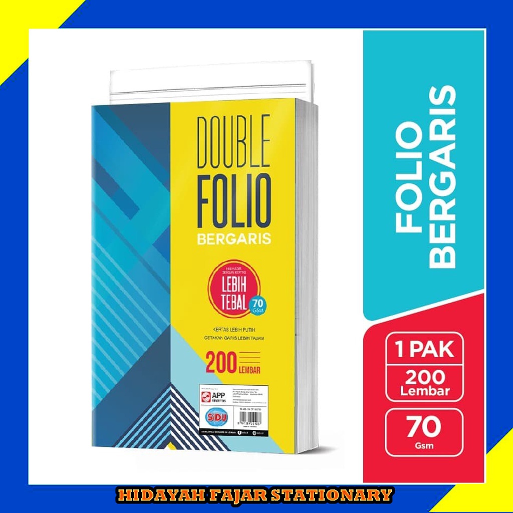 Jual Kertas Folio _ Double Folio Bergaris 200 Lembar | Shopee Indonesia