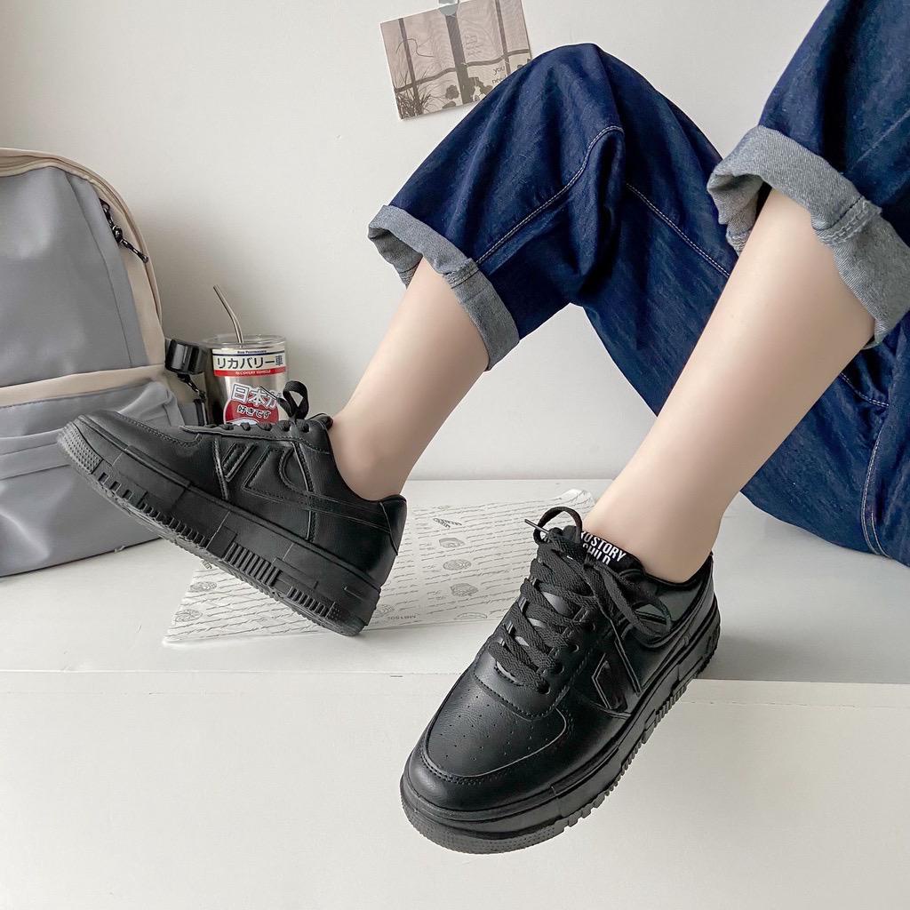 [SEPATU.IMPORT88] Sepatu Wanita Sekolah Hitam Putih Sneakers Wanita Import Premium Quality SP 603