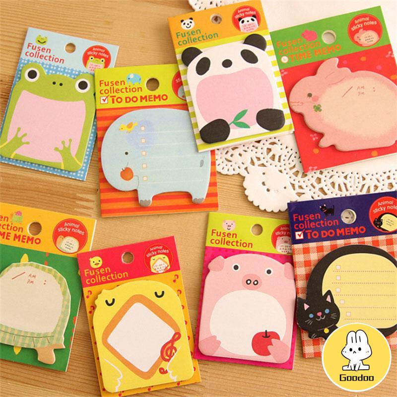 5 Types Sticky Note Animal/Kertas Memo Binatang/Sticky Notes Penanda Halaman Animal /Penandan Buku(20-30 lembar)