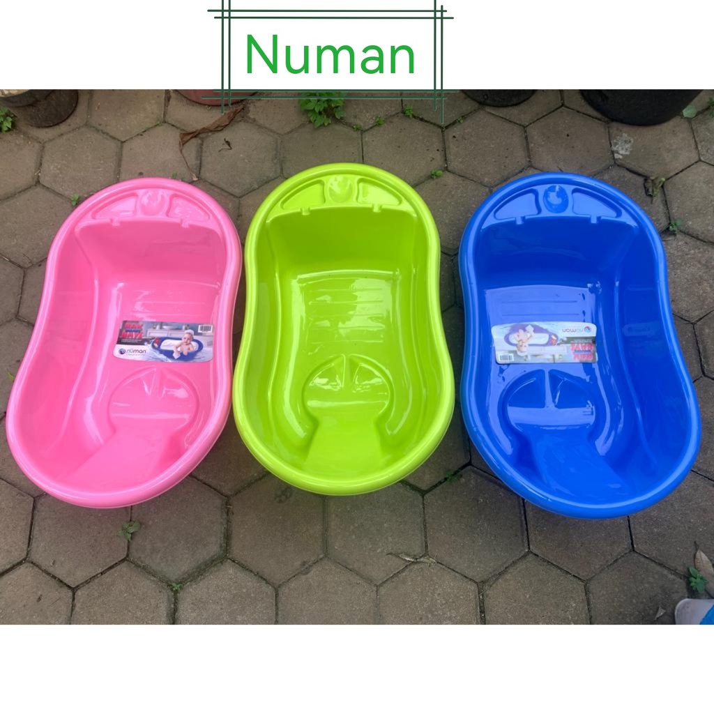 SUNLIFE Bak Mandi Bayi /Baki Bayi Plastik oval warna cerah