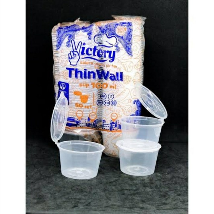 Thinwall Cup Plastik 35 ML Tempat Wadah Saus Saos Sambal Sambel/OKE OKE
