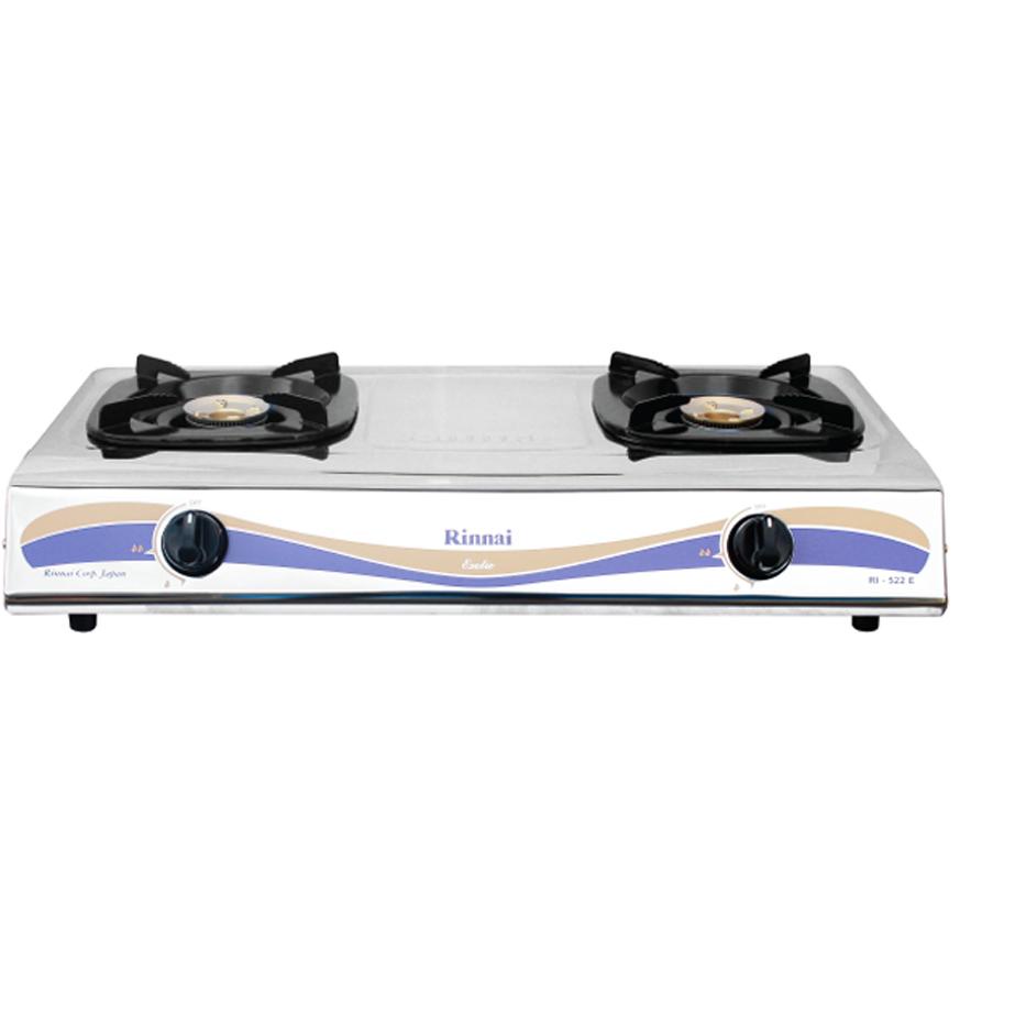 Mega Max--Rinnai RI-522 E Kompor Gas Stove 2 Tungku RI 522 E / RI522 E / RI 522E / RI-522E / RI522E 