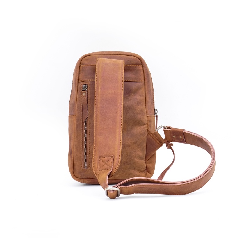 Kenes Leather Tas Pinggang Waist Bag Kulit Asli Premium ALVARO CH - Free Grafir Nama