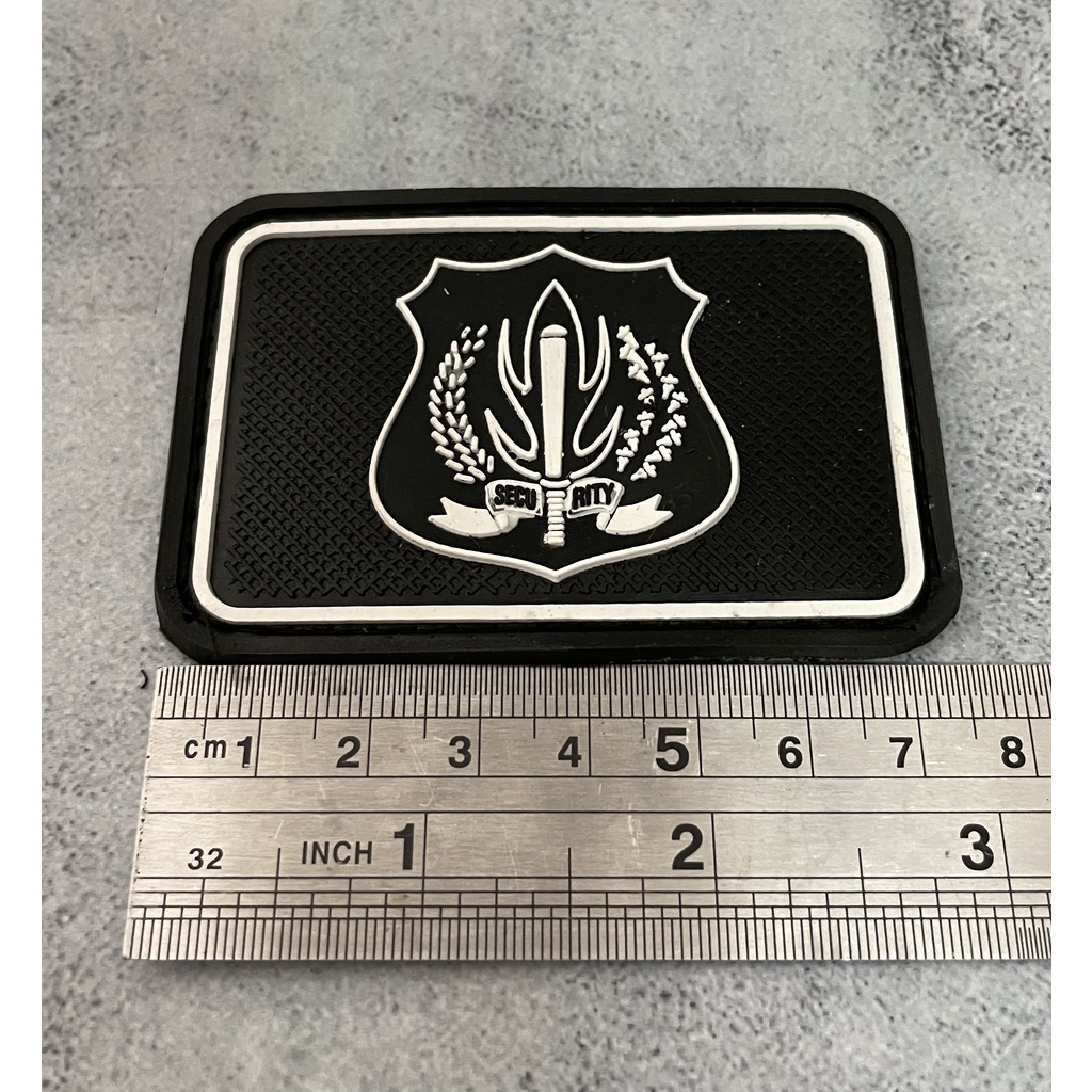 Patch Satpam (Logo Putih) - Patch Velcro Security Prepetan Satpam - Velcro Karet