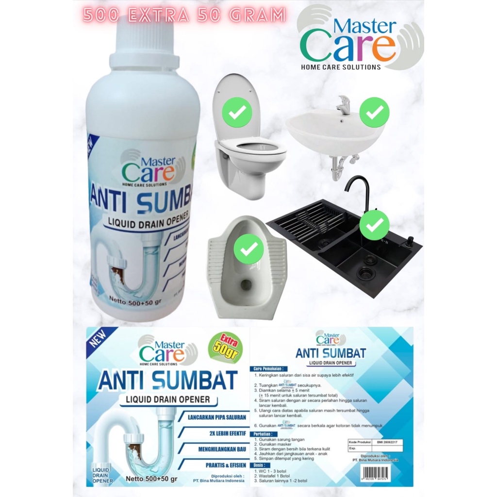 MASTER CARE ANTI SUMBAT UNTUK WC MAMPET DAN SALURAN AIR TERAMPUH!