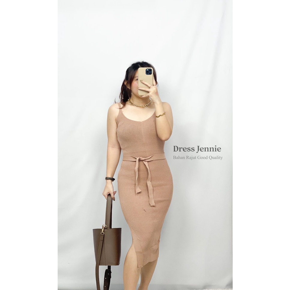 Toply shop Dres rajut jesnie / rajut premium / Dres wanita bocdycon  / Korean dres  wanita