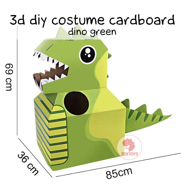 Zoetoys 3D DIY Costume Cardboard | Craft Paper Cartoon Plane Car Dino | Kids Pretend Play Toy | Art and Craft Activity