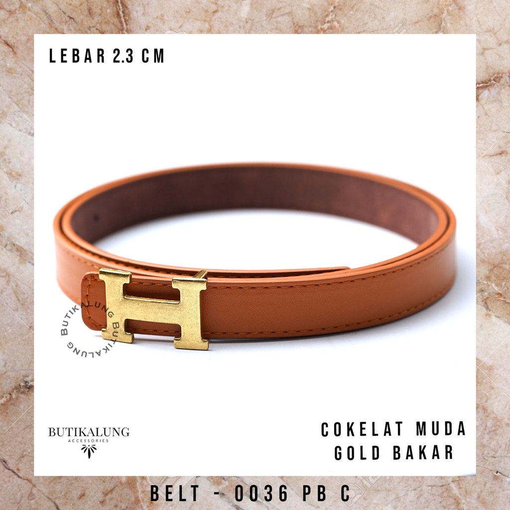 Ikat Pinggang Kulit Gesper Kulit Belt Kulit Sabuk Aksesoris Fashion Tali Pinggang Wanita BUTIKALUNG 0036PB