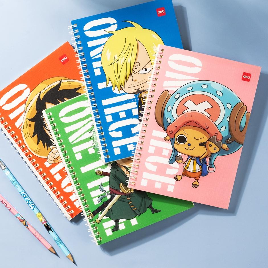

Hadir Terupdate Bundle One Piece 5in1 / Spiral Notebook, Tempat pensil, Tipe-X, Highlighter, Sticky Notes