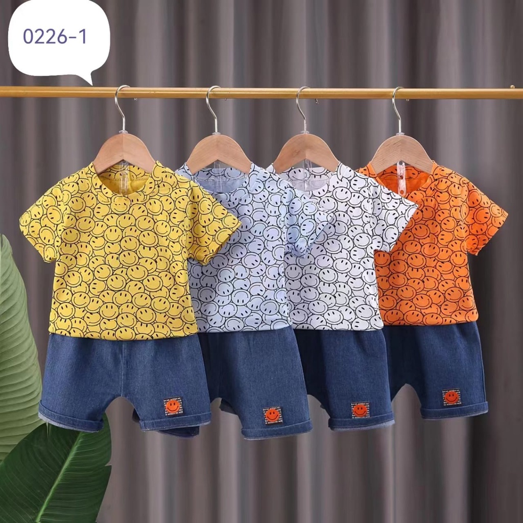 Setelan anak impor premium unisex 1-4 tahun