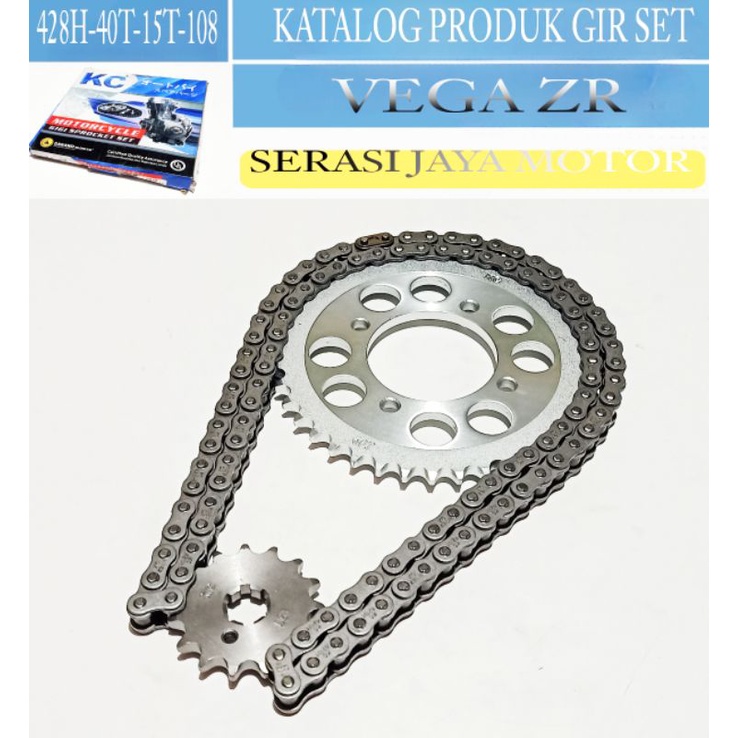 KC GEAR PAKET VEGA ZR (428H-40T-15T-108L)