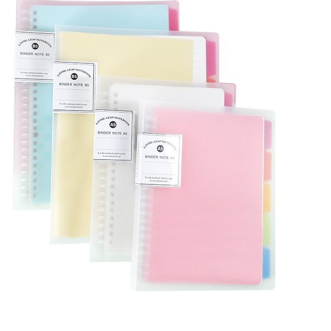 

Quality Control✅Binder A5/B5 Cover Berwarna Transparan Plastik Tebal Include Kertas dan Pembatas|KD5