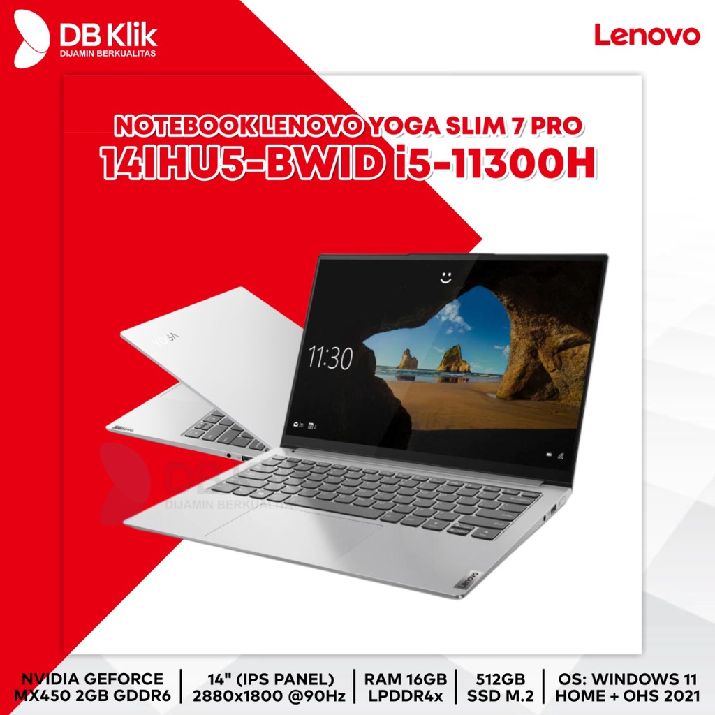 Notebook LENOVO Yoga Slim 7 Pro 14IHU5-BWID i5-11300H 16/512 MX450 14"