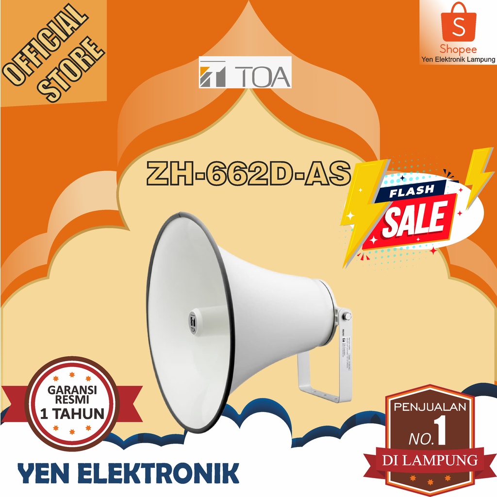 Speaker TOA ZH 662 D 60 TOA Horn Speaker  Watt dengan Matching Garansi Resmi TOA 1 Tahun