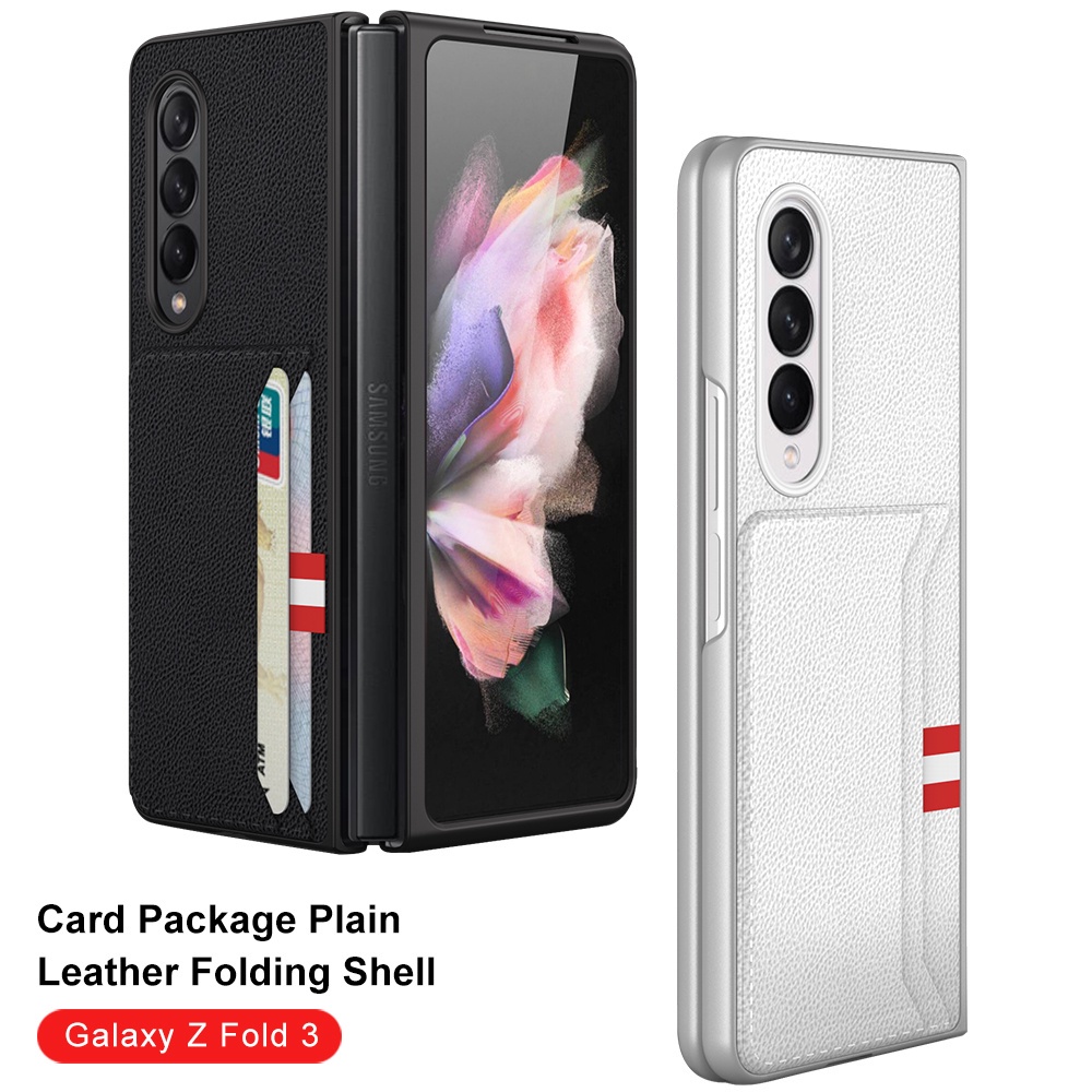 Case Card Slot Bag for Samsung Galaxy Z Fold 3 Mobile Phone Back Cover