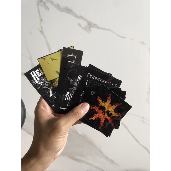 sticker pack burgerkill satu set A4 band metal indo aesthetic stiker gitar laptop tumblr dll