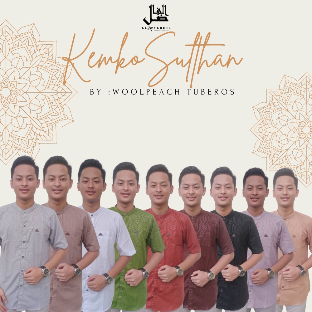 Al Fadhil Kemko SULTHAN TUBEROS Kurta Pria Dewasa Koko Fashion Muslim Pria Premium Lengan Pendek Ter