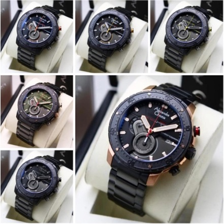 Original Jam tangan pria Alexandre Christie AC6627/ac 6627 tali rantai