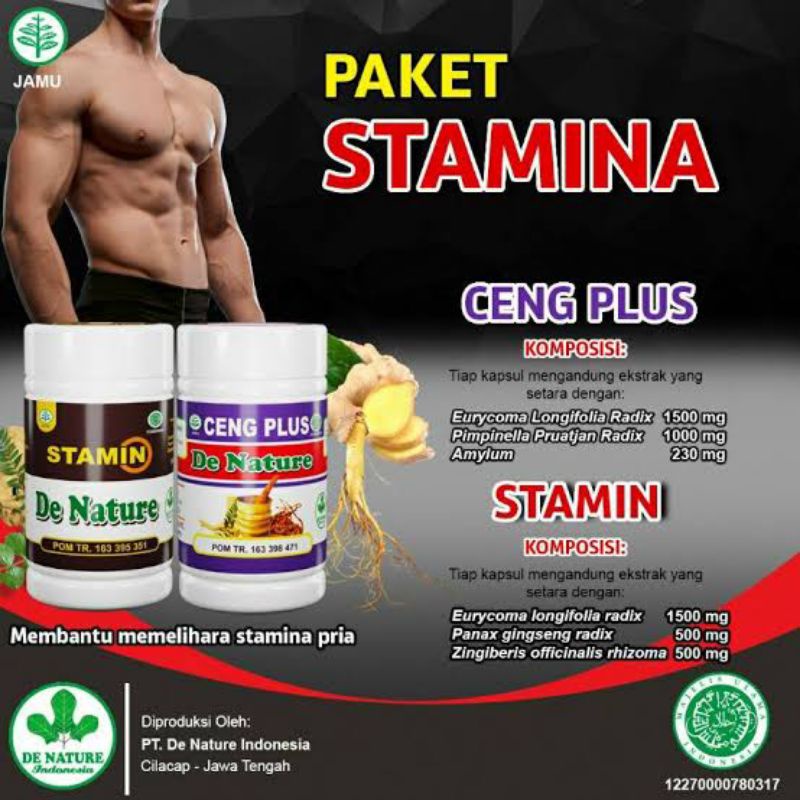 Paket Stamina Pria Ceng Plus + Stamin - DE NATURE Original