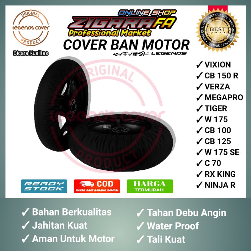 Sarung Ban Motor Cover Ban Motor Pelindung Ban Motor Tutup Ban Motor Ring 17 Sarung Ban Ring 18 - COD Terlaris