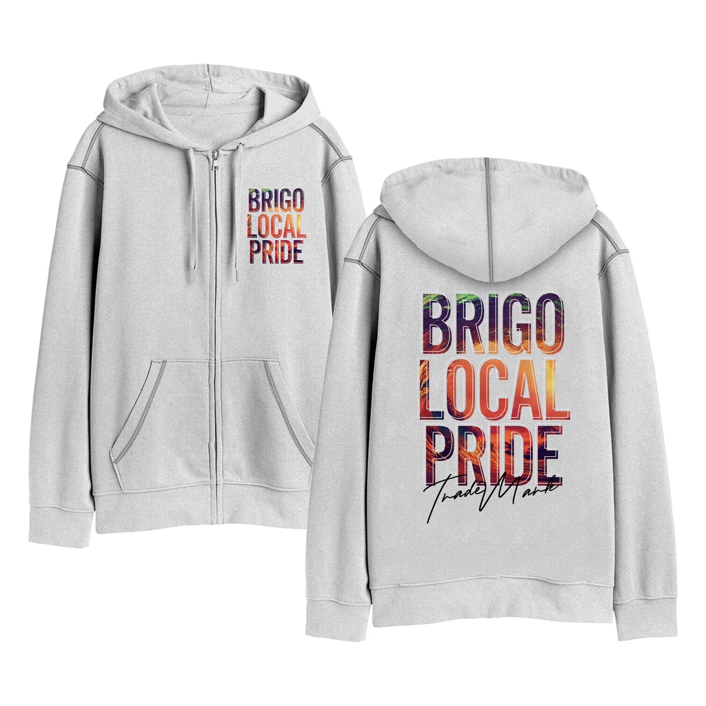 BRIGO Zipper Jumper Hoodie Sunset II Sweater Hoodie Resleting BRIGO Sunset Sablon DTF Fleece Cotton IIM-XXL (Pria &amp; Wanita) Free stiker&amp;Gantungan Kunci