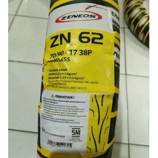 BAN TUBELESS ZENEOS 70/90-17 ZN 62