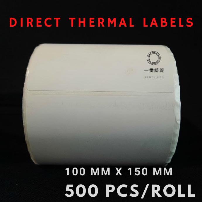 

SALE Kertas Sticker Thermal Label Barcode 100x150 mm / 10x15 cm isi 500 pcs
