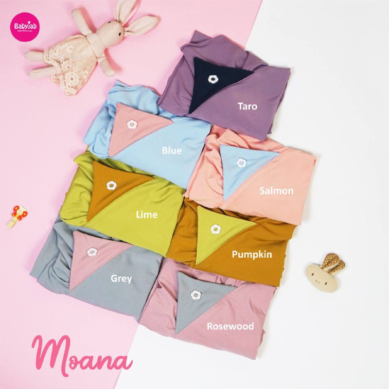 Babyjab Moana Hijab Anak Lucu Perempuan - Baby Jab Jilbab Cewek Usia 1 2 3 4 5 6 7 Tahun