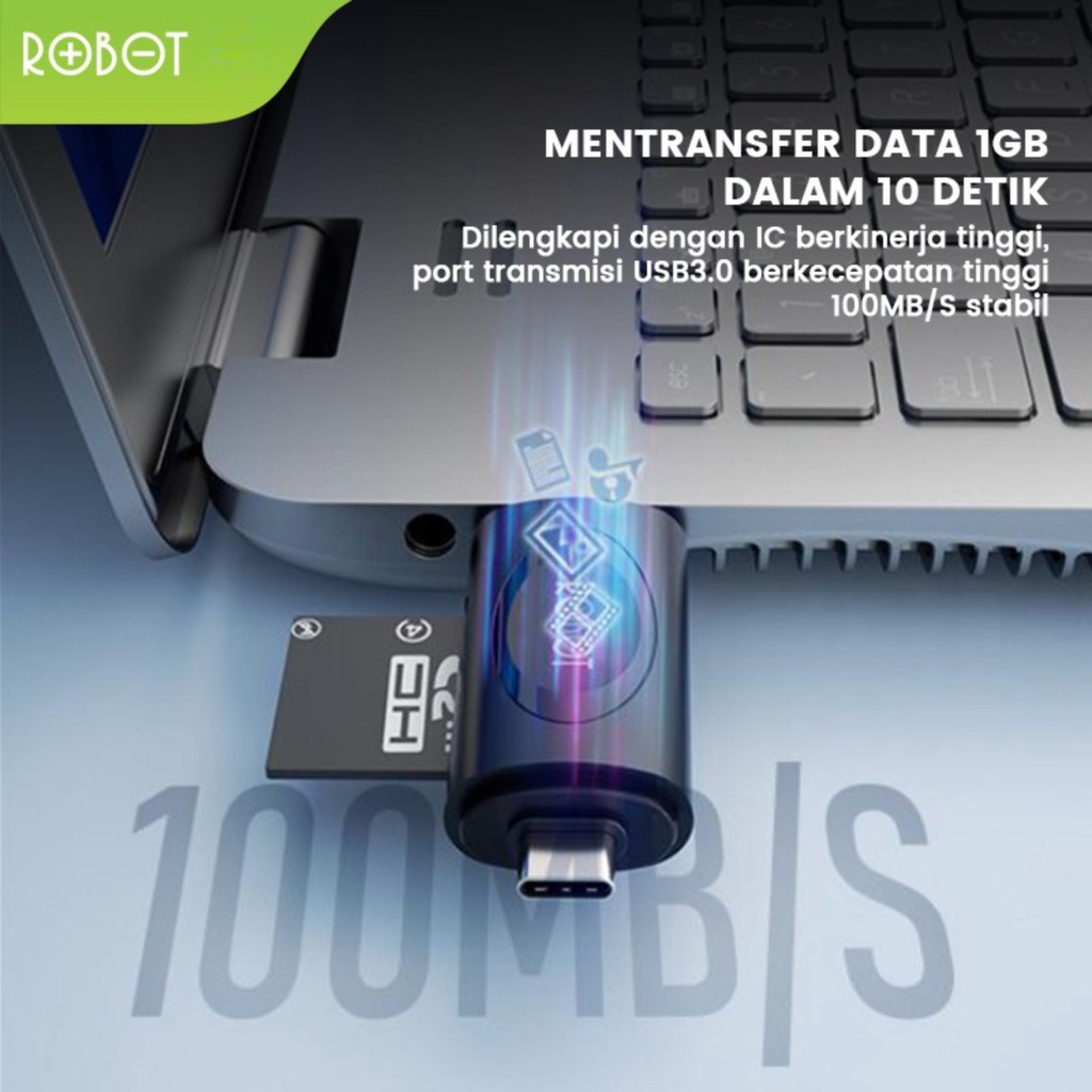 CARD READER ROBOT CR302 2 IN 1 3.0 TYPE C OTG MICRO SD TF