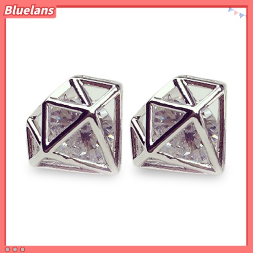 Anting Stud Cubic Zirconia Model Hollow Untuk Wanita