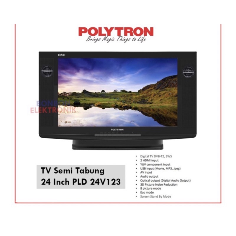POLYTRON TV TABUNG LED 24 INCH GARANSI 5 TAHUN