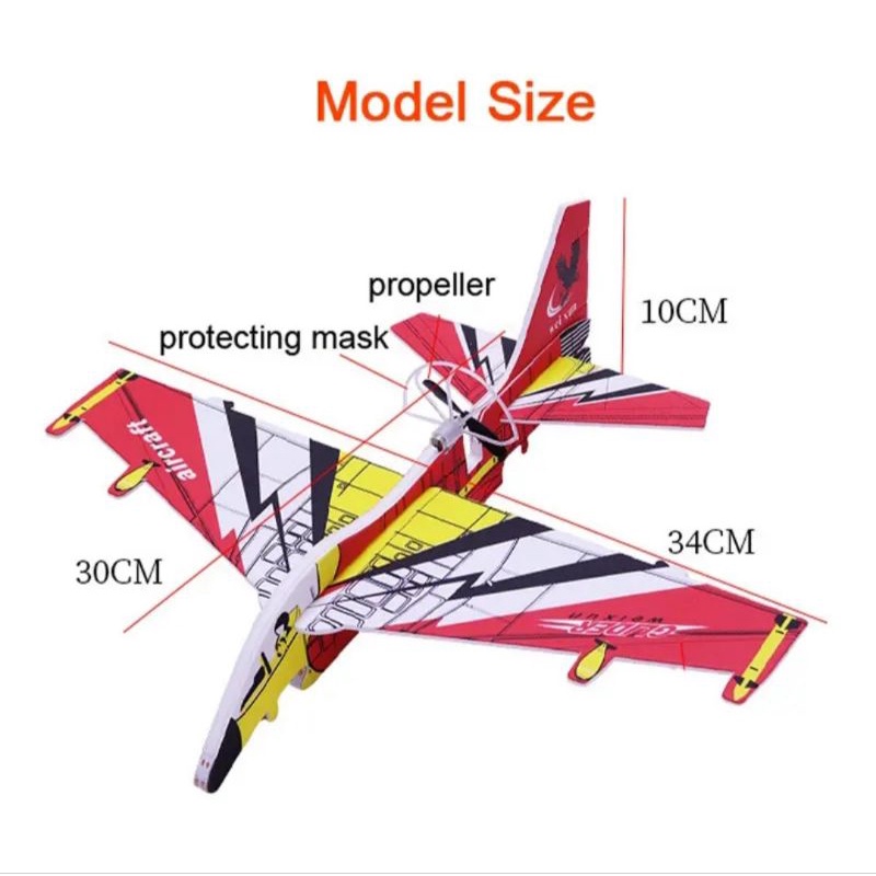 Mainan Pesawat Terbang Elektrik Lempar Tangan Bahan Busa Dengan Lampu Dan USB Charging Untuk Outdoor