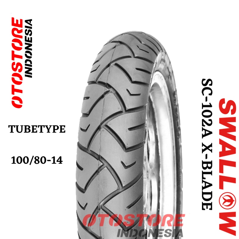 Ban Luar Motor Swallow Ban  SC-102A X-BLADE Ring 14 100/80-14 ring 14 Ban Motor Tubetype