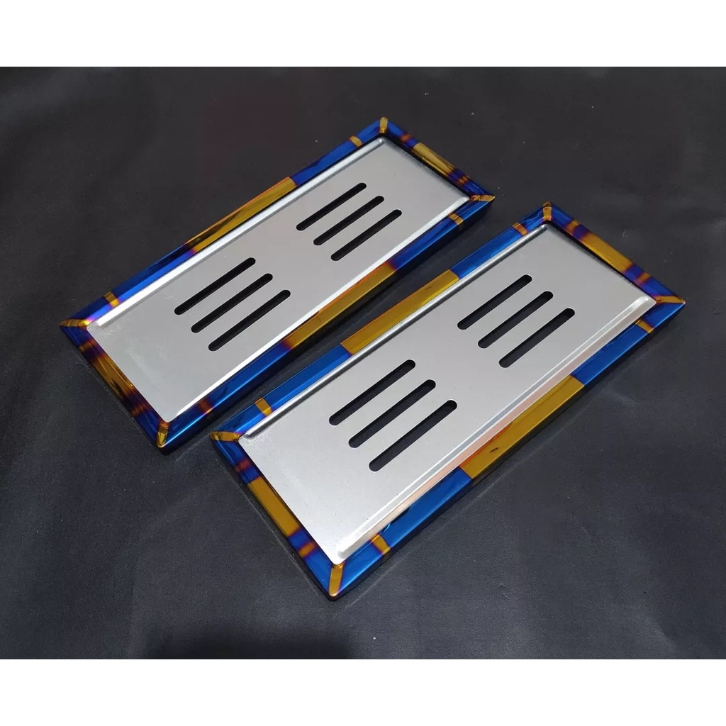 1 PASANG DUDUKAN/Cover Plat 2tone Variasi Motor Twotone Thailook Harga 1 pasang untuk depan dan bela