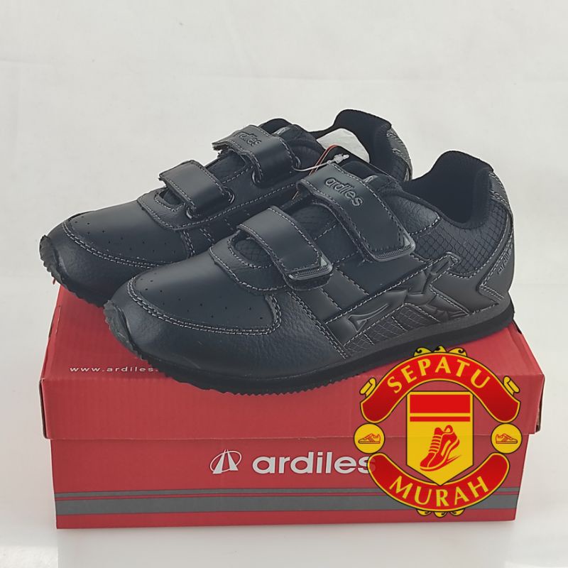 Sepatu Ardiles Anak Lelaki Octape Hitam Abu K (31-34) VELCRO